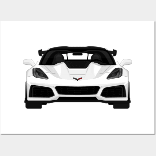 Z06 ZR1 WHITE Posters and Art